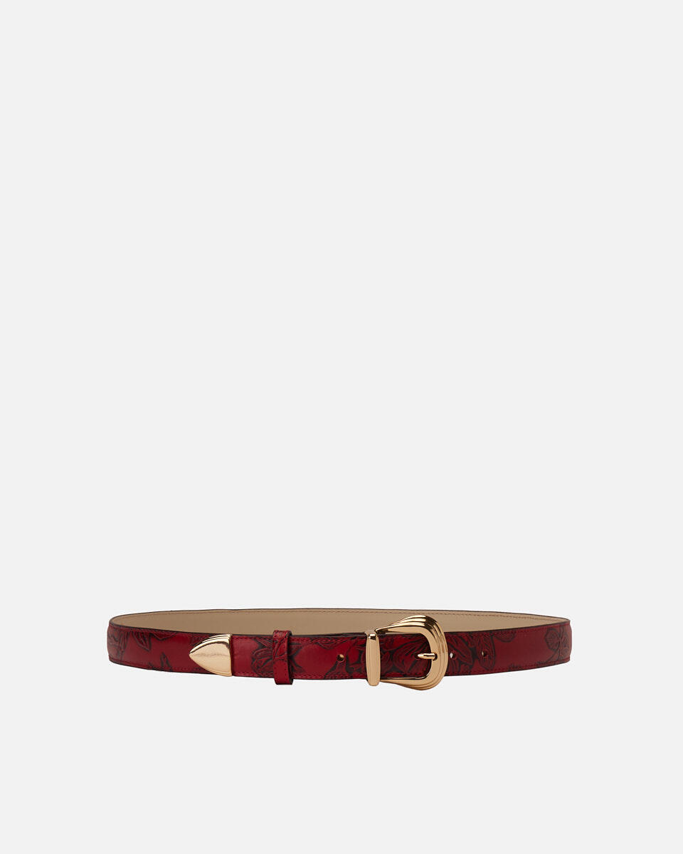 Belt Red  - Women's Belts - Belts - Cuoieria Fiorentina