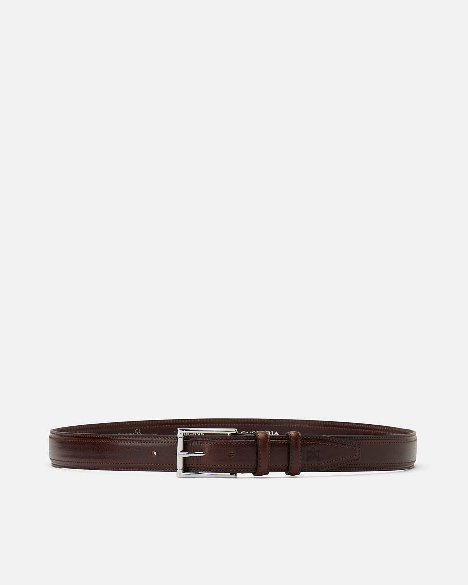 Casual Belt Dark brown  - Men Belts - Belts - Cuoieria Fiorentina