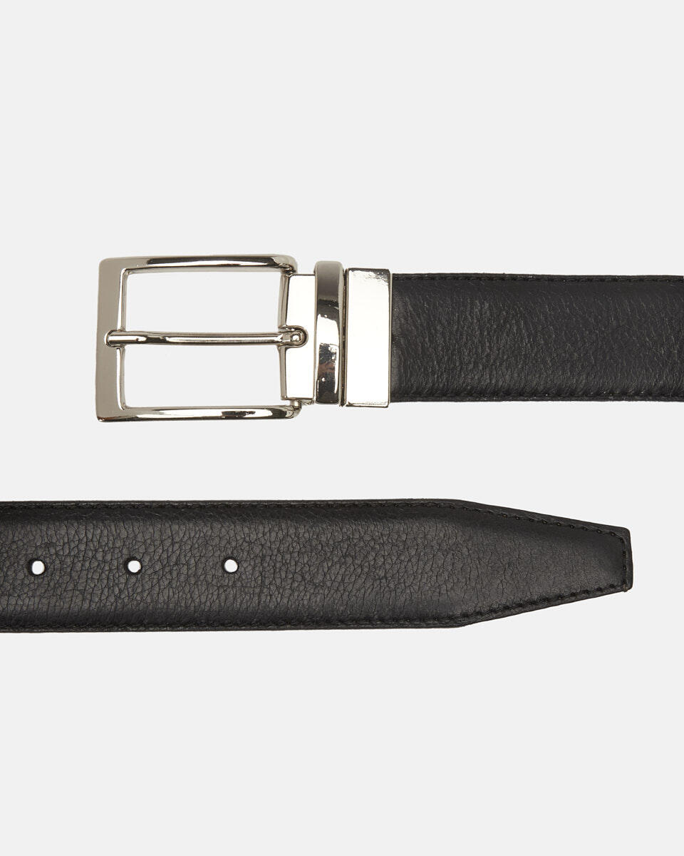 Reversible Belt Blackdarkbrown  - Men Belts - Belts - Cuoieria Fiorentina