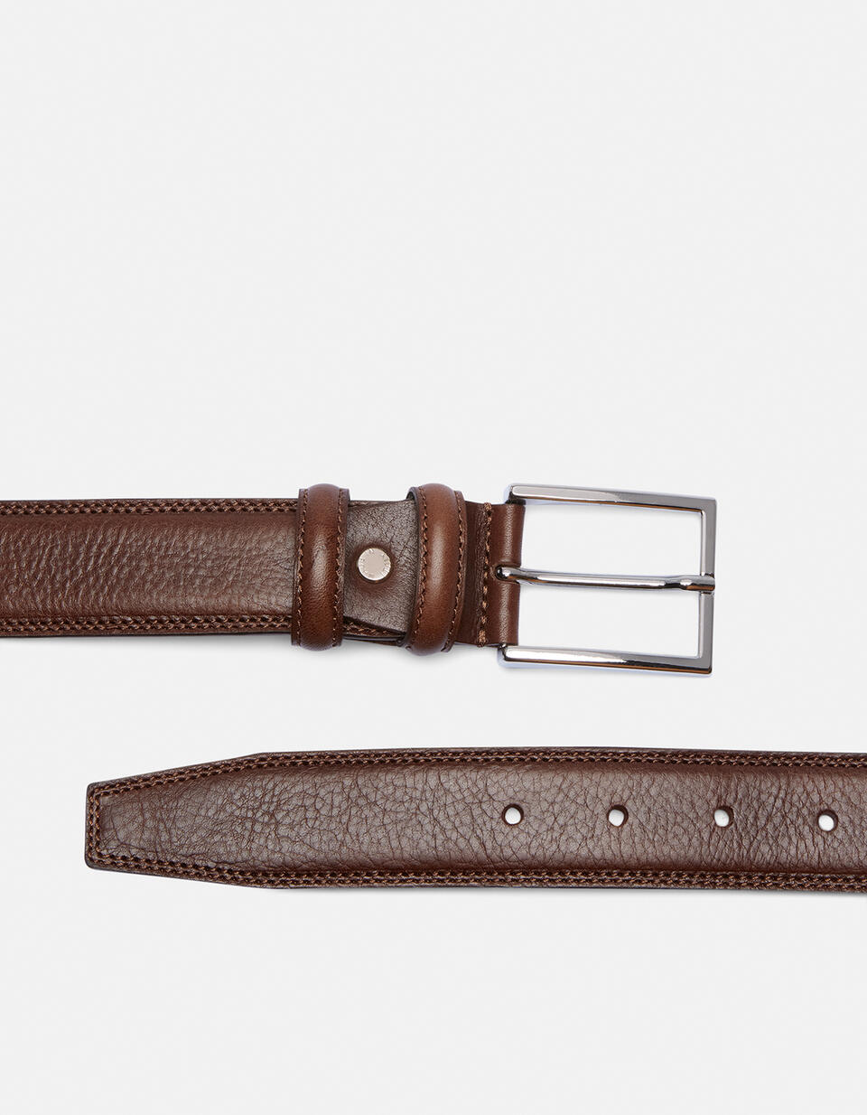 Elegant Belt Dark brown  - Men Belts - Belts - Cuoieria Fiorentina