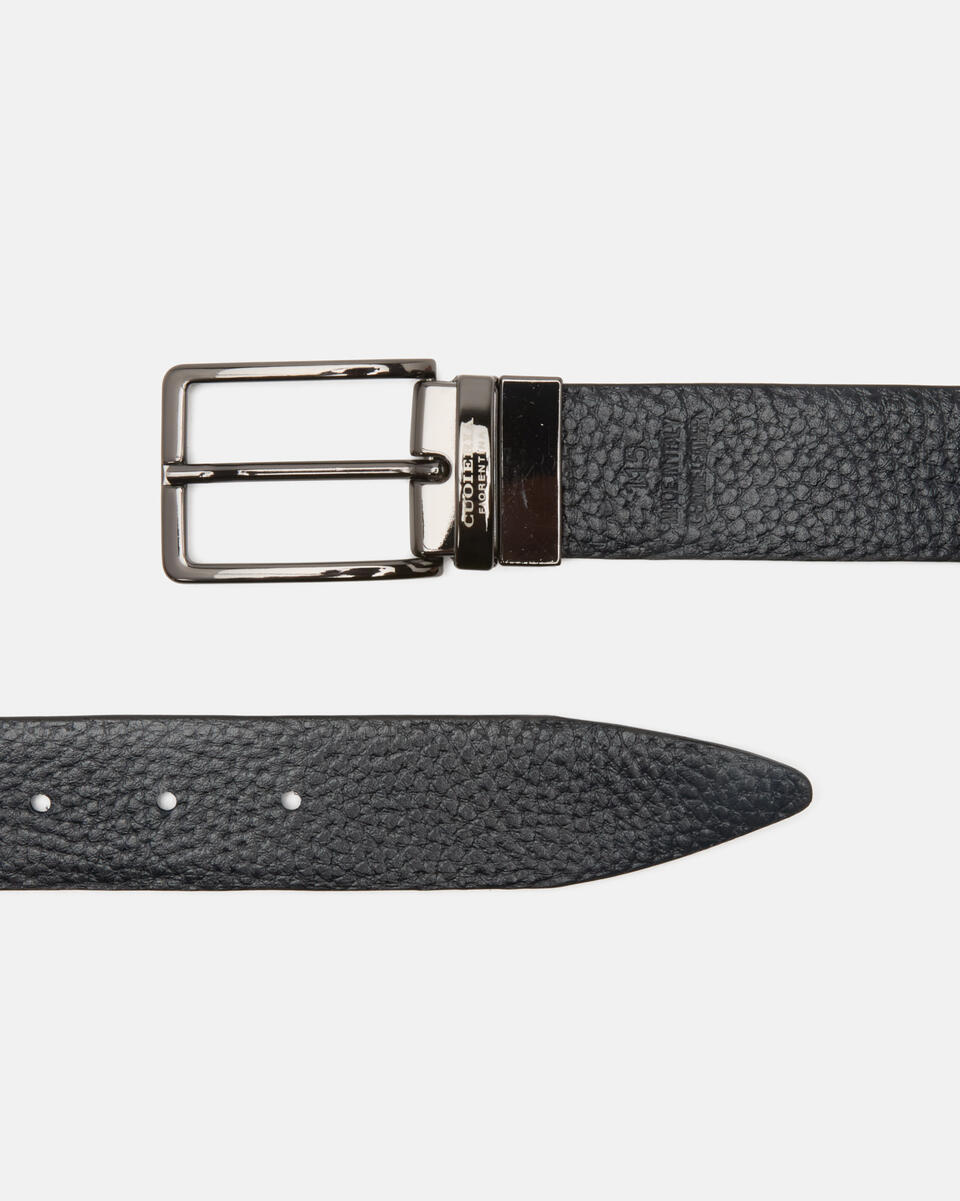 Reversible Belt Blackblue  - Men Belts - Belts - Cuoieria Fiorentina