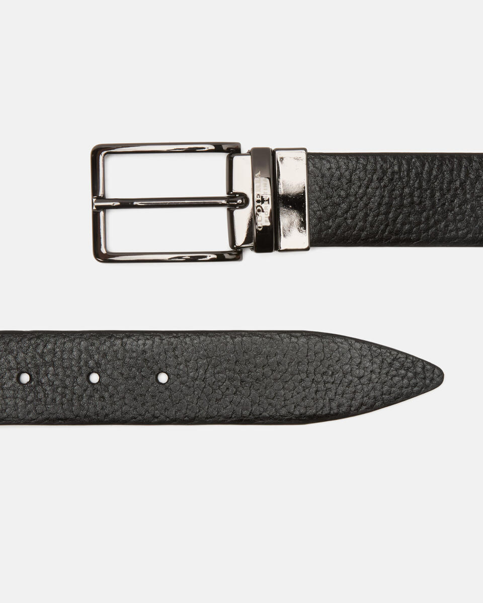 Reversible Belt Blackdarkbrown  - Men Belts - Belts - Cuoieria Fiorentina
