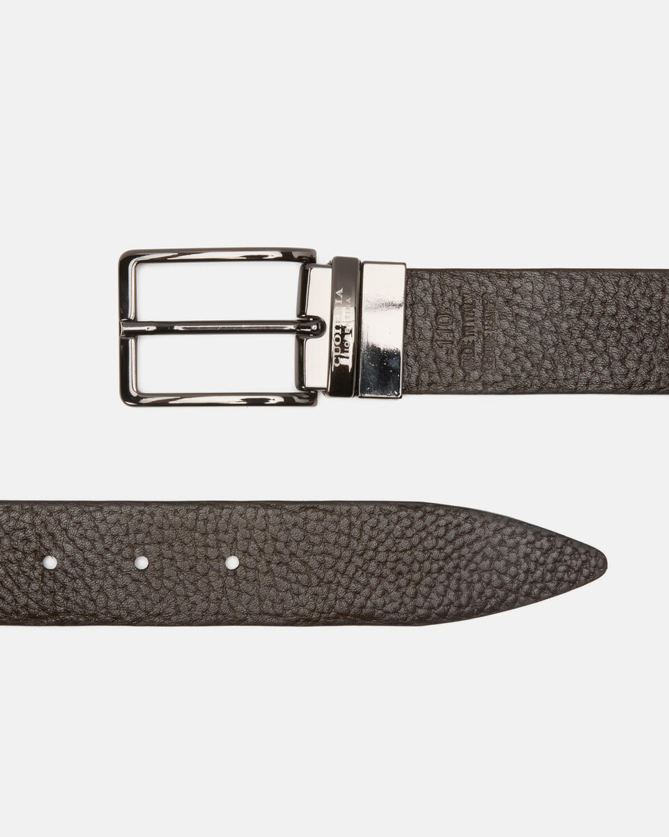 Reversible Belt Blackdarkbrown  - Men Belts - Belts - Cuoieria Fiorentina