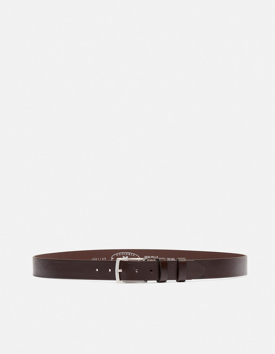 Seamless belt Dark brown  - Men Belts - Belts - Cuoieria Fiorentina
