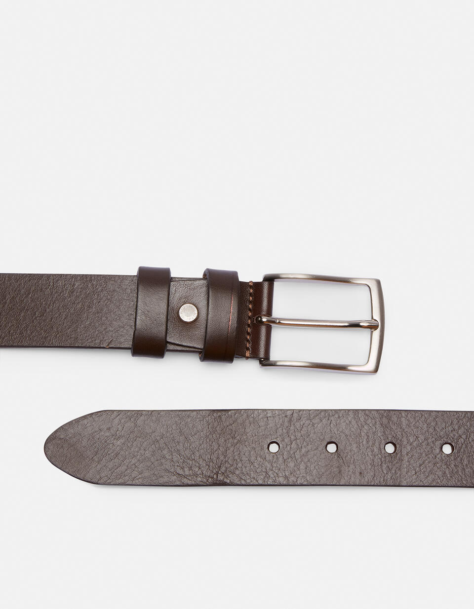 Seamless belt Dark brown  - Men Belts - Belts - Cuoieria Fiorentina