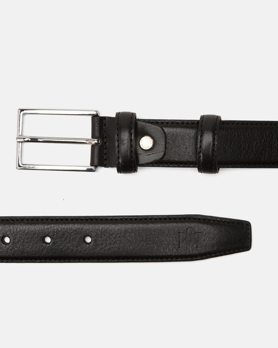 Elegant Belt Black  - Men Belts - Belts - Cuoieria Fiorentina