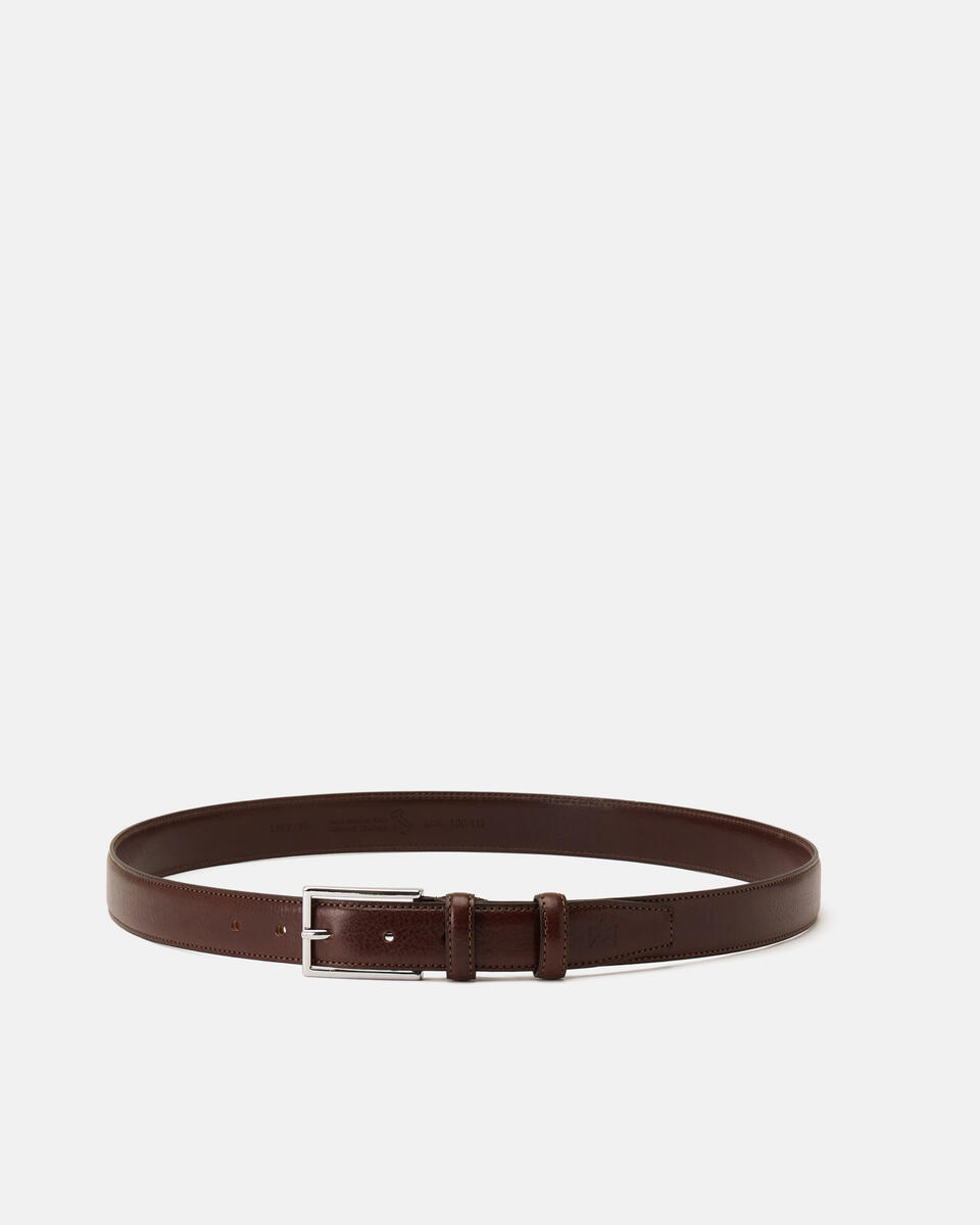 Elegant Belt Dark brown  - Men Belts - Belts - Cuoieria Fiorentina