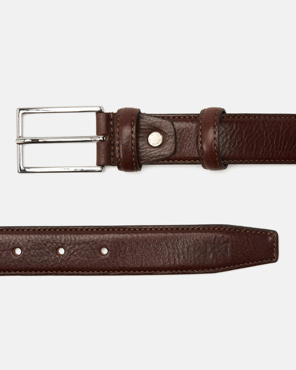 Elegant Belt Dark brown  - Men Belts - Belts - Cuoieria Fiorentina