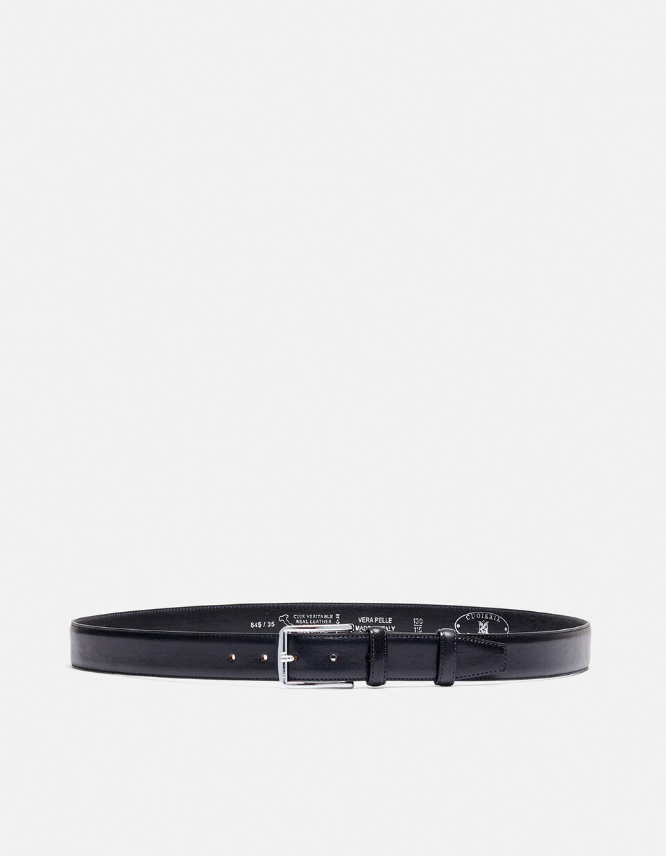 Elegant Belt Blue  - Men Belts - Belts - Cuoieria Fiorentina