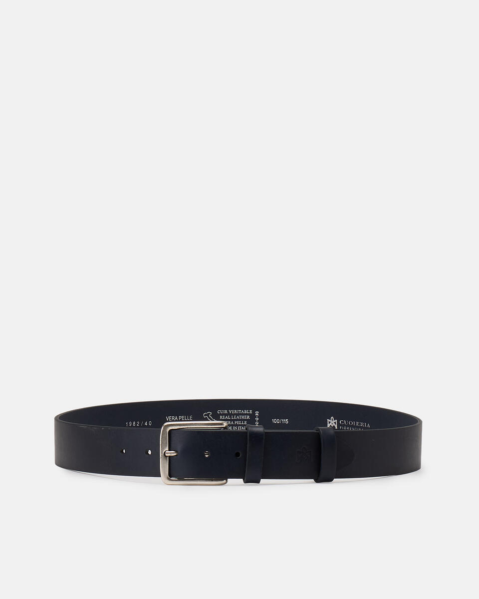 CASUAL BELT Blue  - Men Belts - Belts - Cuoieria Fiorentina