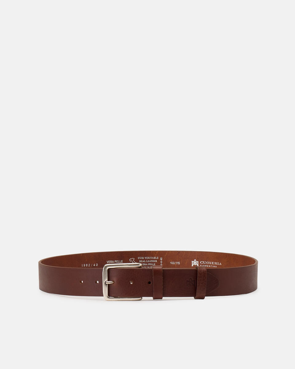 CASUAL BELT Brown  - Men Belts - Belts - Cuoieria Fiorentina