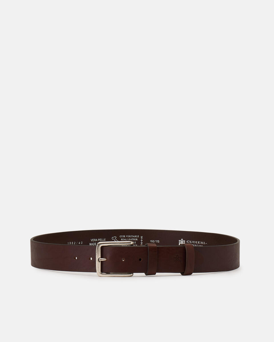 CASUAL BELT Dark brown  - Men Belts - Belts - Cuoieria Fiorentina