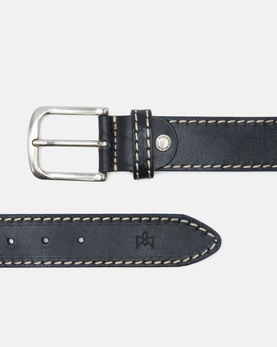 CASUAL BELT Blue  - Men Belts - Belts - Cuoieria Fiorentina
