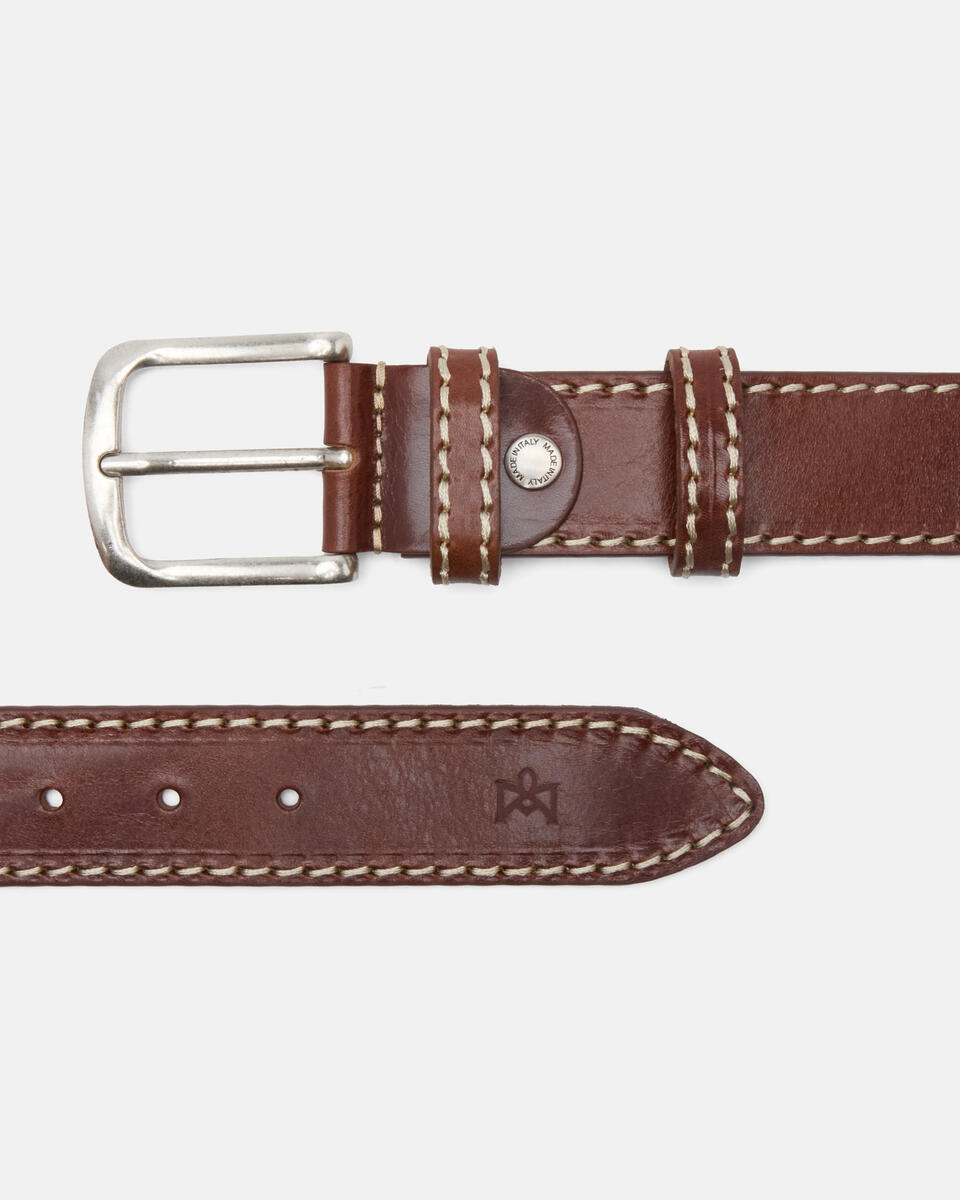 CASUAL BELT Brown  - Men Belts - Belts - Cuoieria Fiorentina