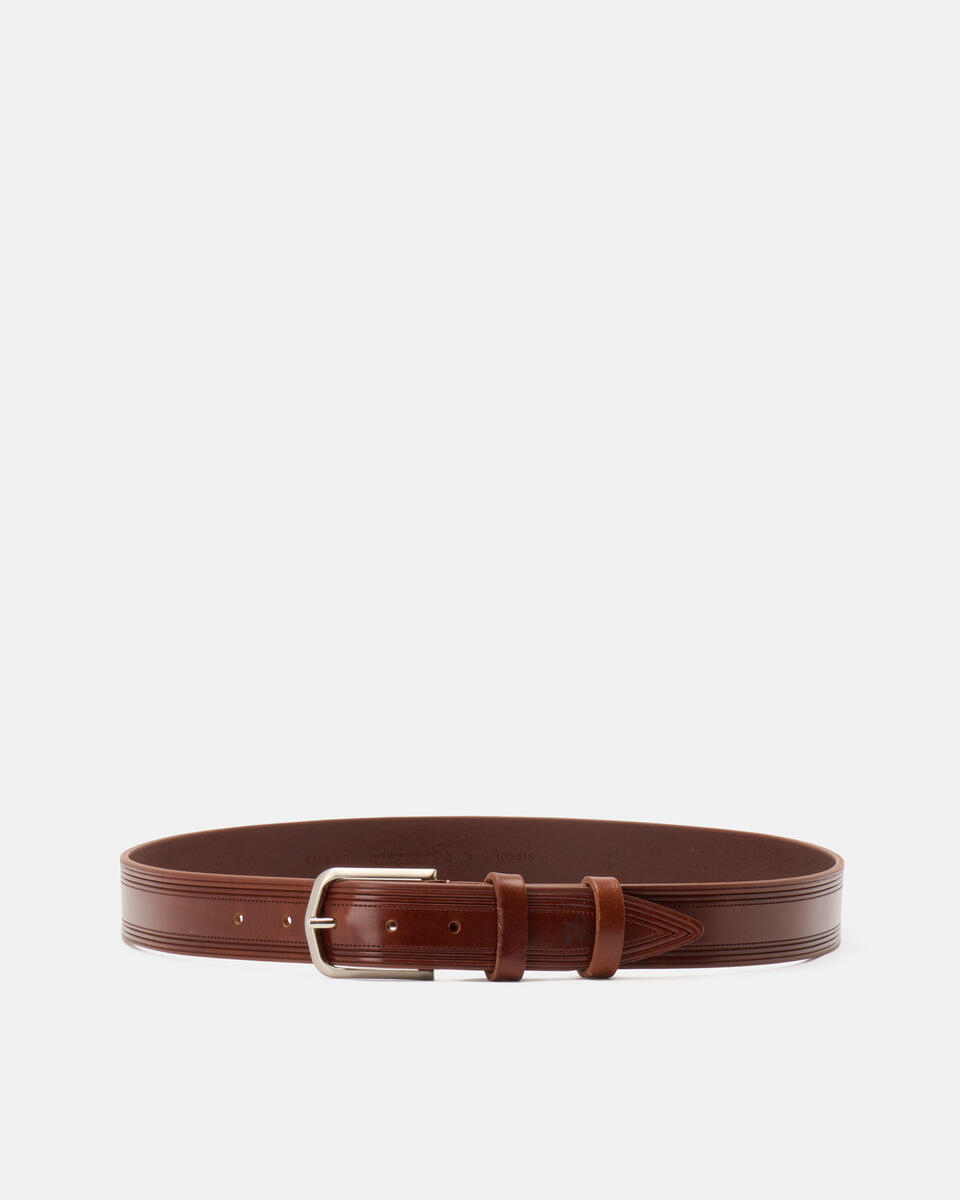 BELT WITH PATTERN Burned  - Men Belts - Belts - Cuoieria Fiorentina