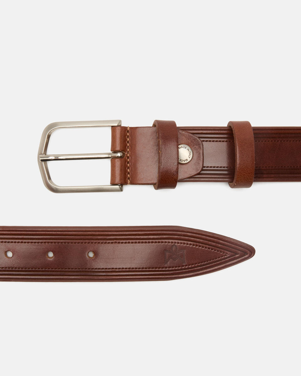 BELT WITH PATTERN Burned  - Men Belts - Belts - Cuoieria Fiorentina