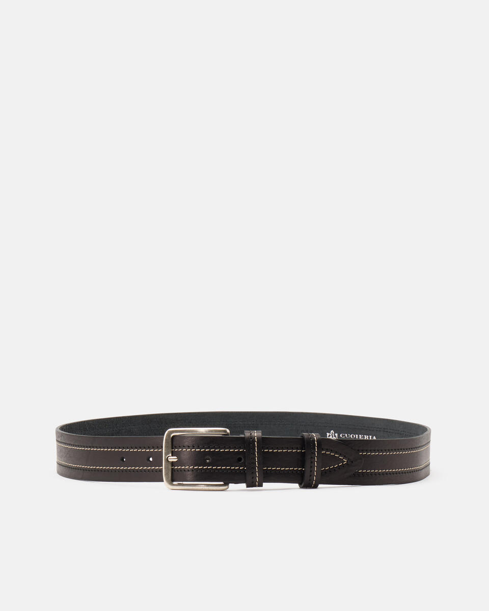 Casual belt Black  - Men Belts - Belts - Cuoieria Fiorentina