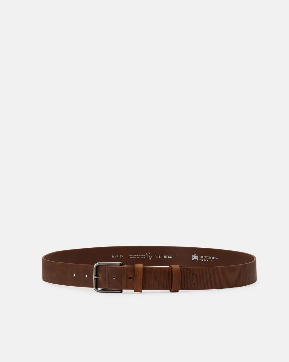 Pattern Belt Caramel  - Men Belts - Belts - Cuoieria Fiorentina