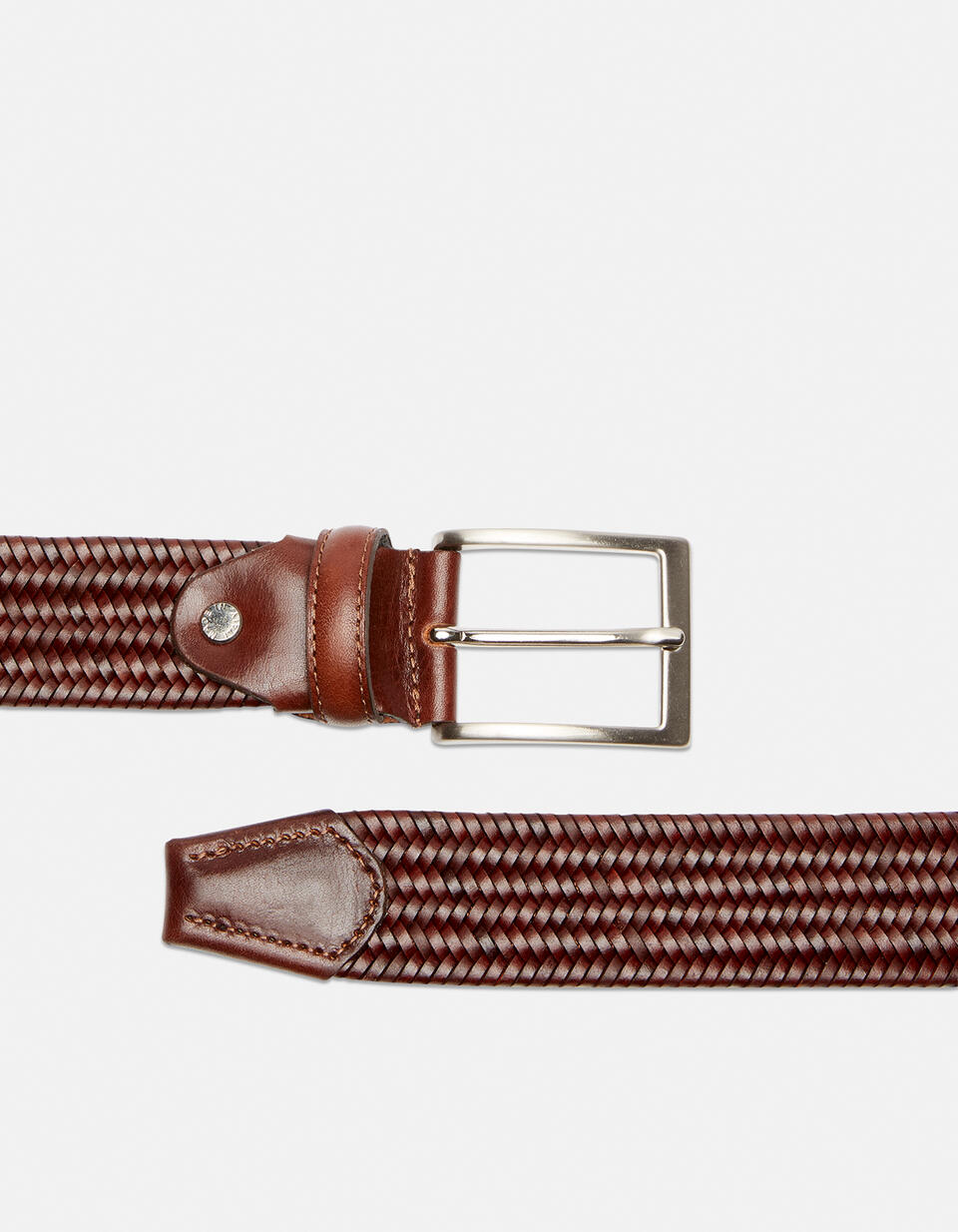 ELASTICIZED BELT Brown  - Men Belts - Belts - Cuoieria Fiorentina