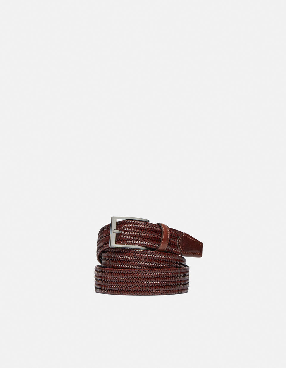 ELASTICIZED BELT Brown  - Men Belts - Belts - Cuoieria Fiorentina
