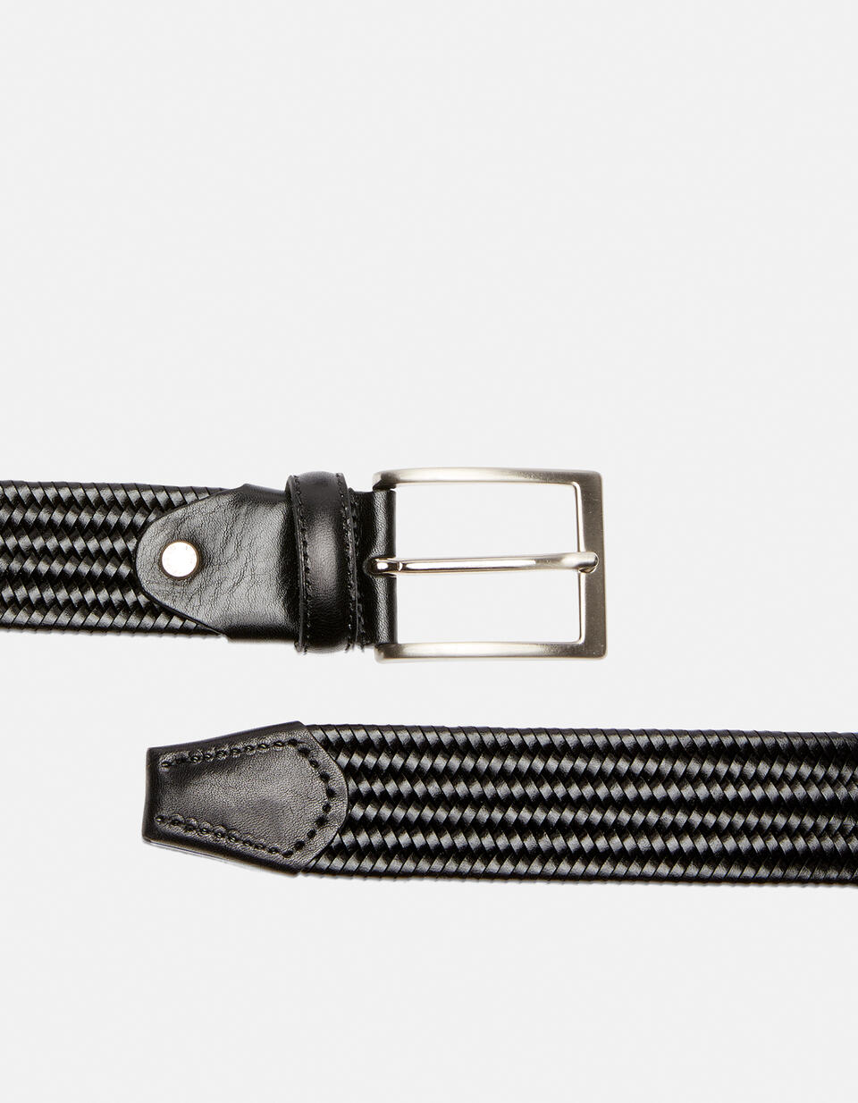 ELASTICIZED BELT Black  - Men Belts - Belts - Cuoieria Fiorentina