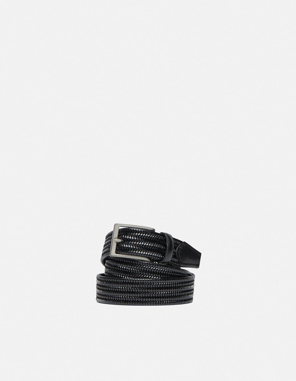 ELASTICIZED BELT Black  - Men Belts - Belts - Cuoieria Fiorentina