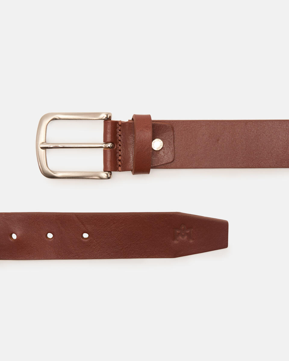 Belt with woven details Leather  - Men Belts - Belts - Cuoieria Fiorentina