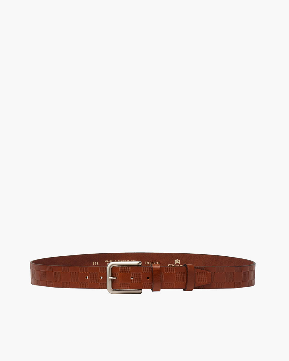 Pattern Belt Leather  - Men Belts - Belts - Cuoieria Fiorentina