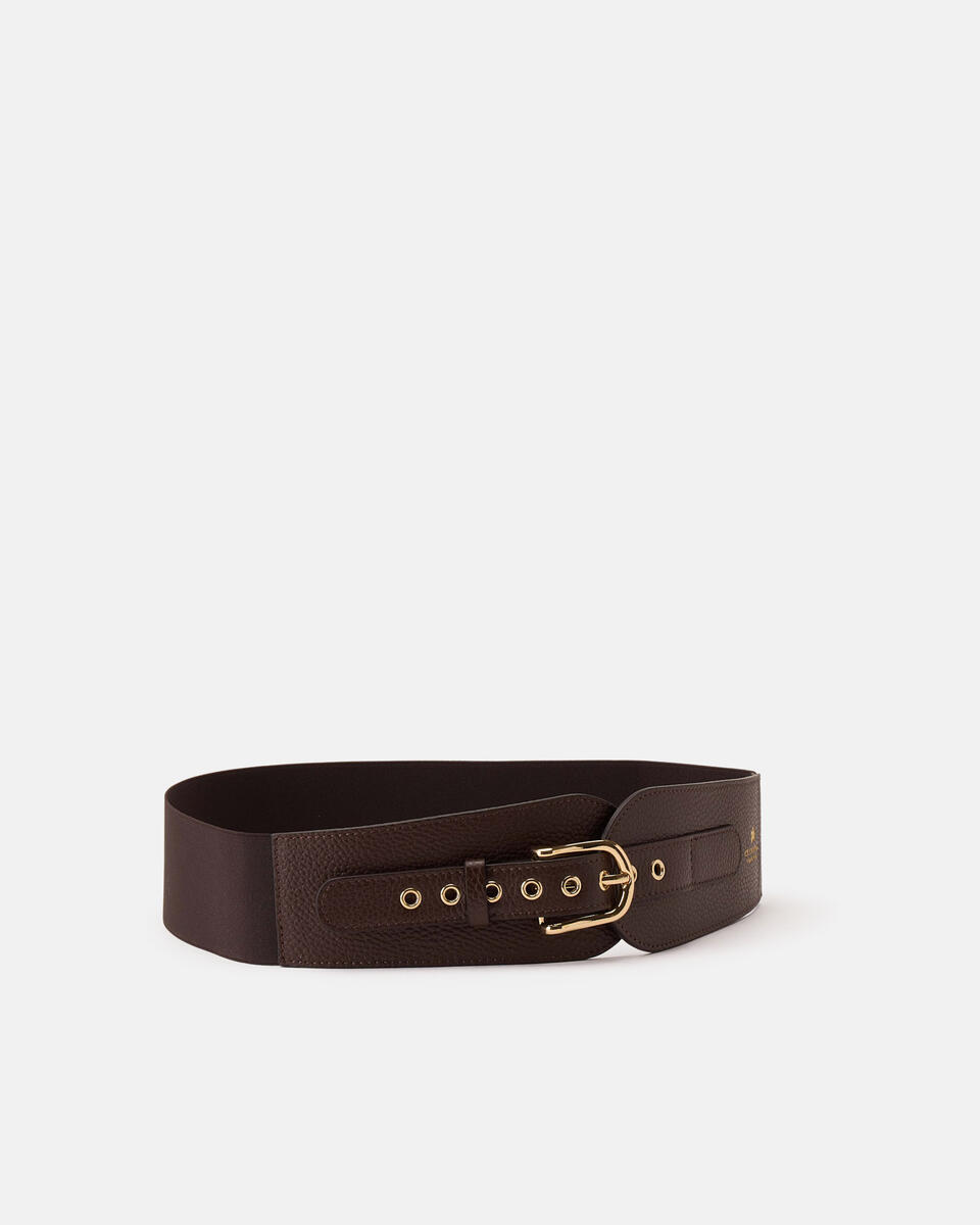 Fusciacca stretchy 6 cm Cioccolato  - Cinture Donna - Cinture - Cuoieria Fiorentina