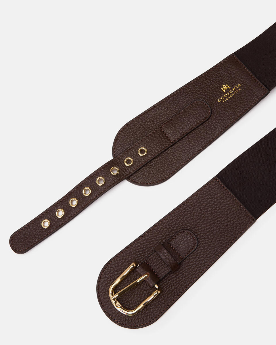Fusciacca stretchy 6 cm Cioccolato  - Cinture Donna - Cinture - Cuoieria Fiorentina