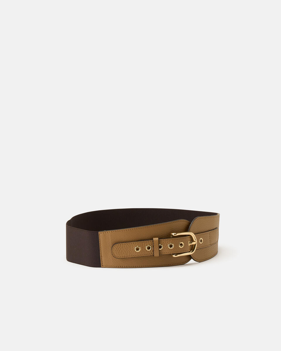 ELASTICATED WAISTBAND Desert  - Women's Belts - Belts - Cuoieria Fiorentina