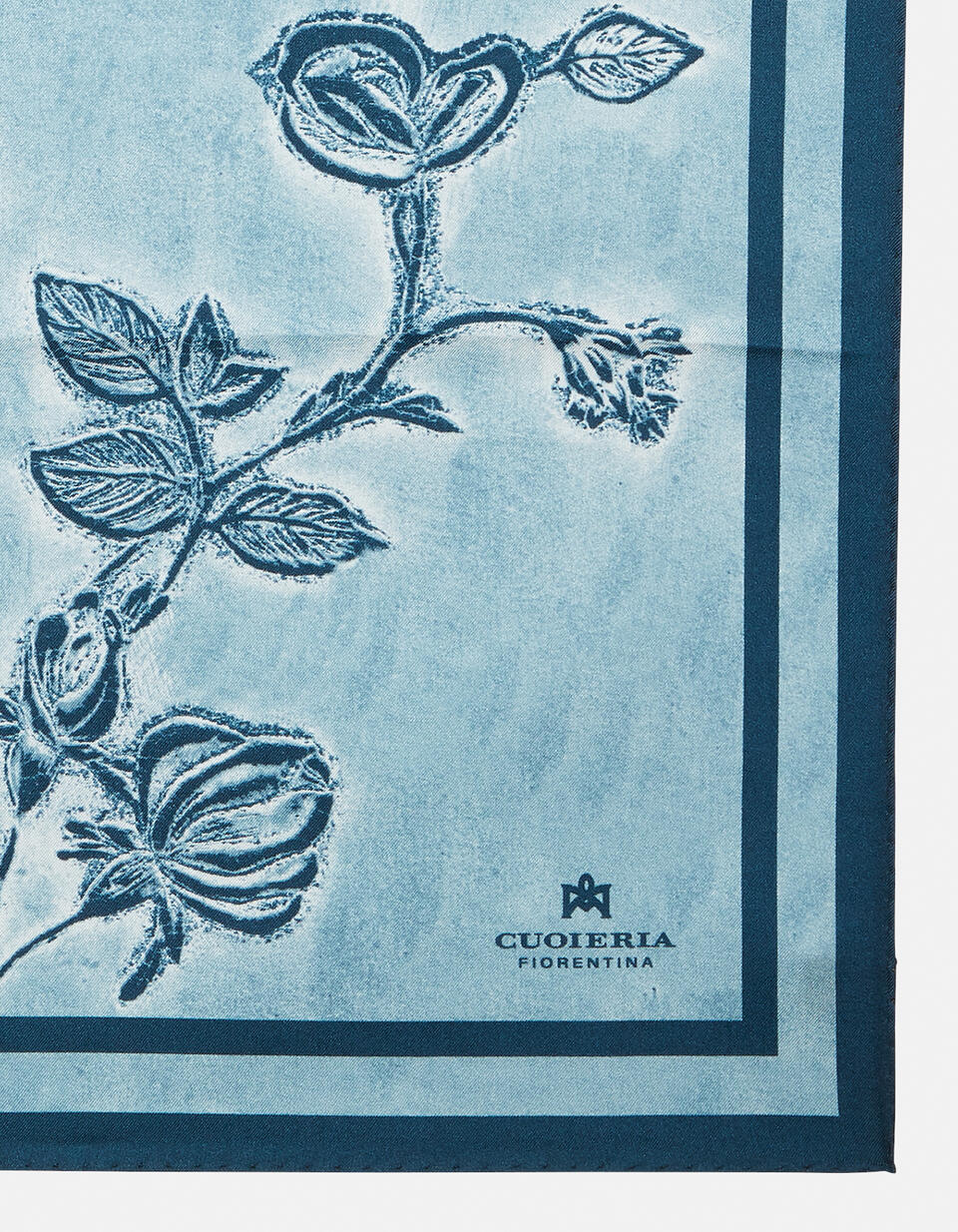 silk scarf Lightbluewhite  - Foulards - Women's Accessories - Accessories - Cuoieria Fiorentina