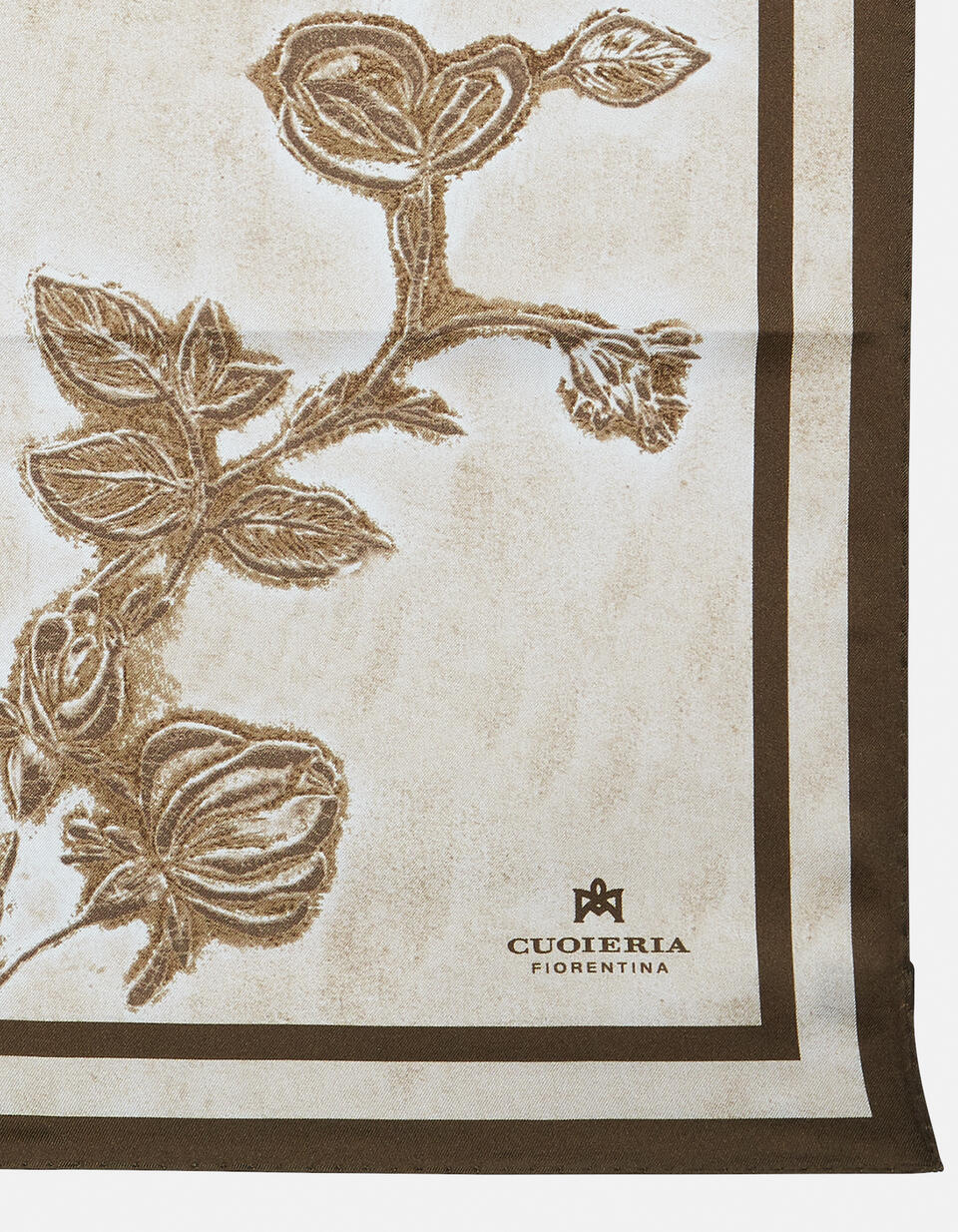 silk scarf Taupedarkbrown  - Foulards - Women's Accessories - Accessories - Cuoieria Fiorentina