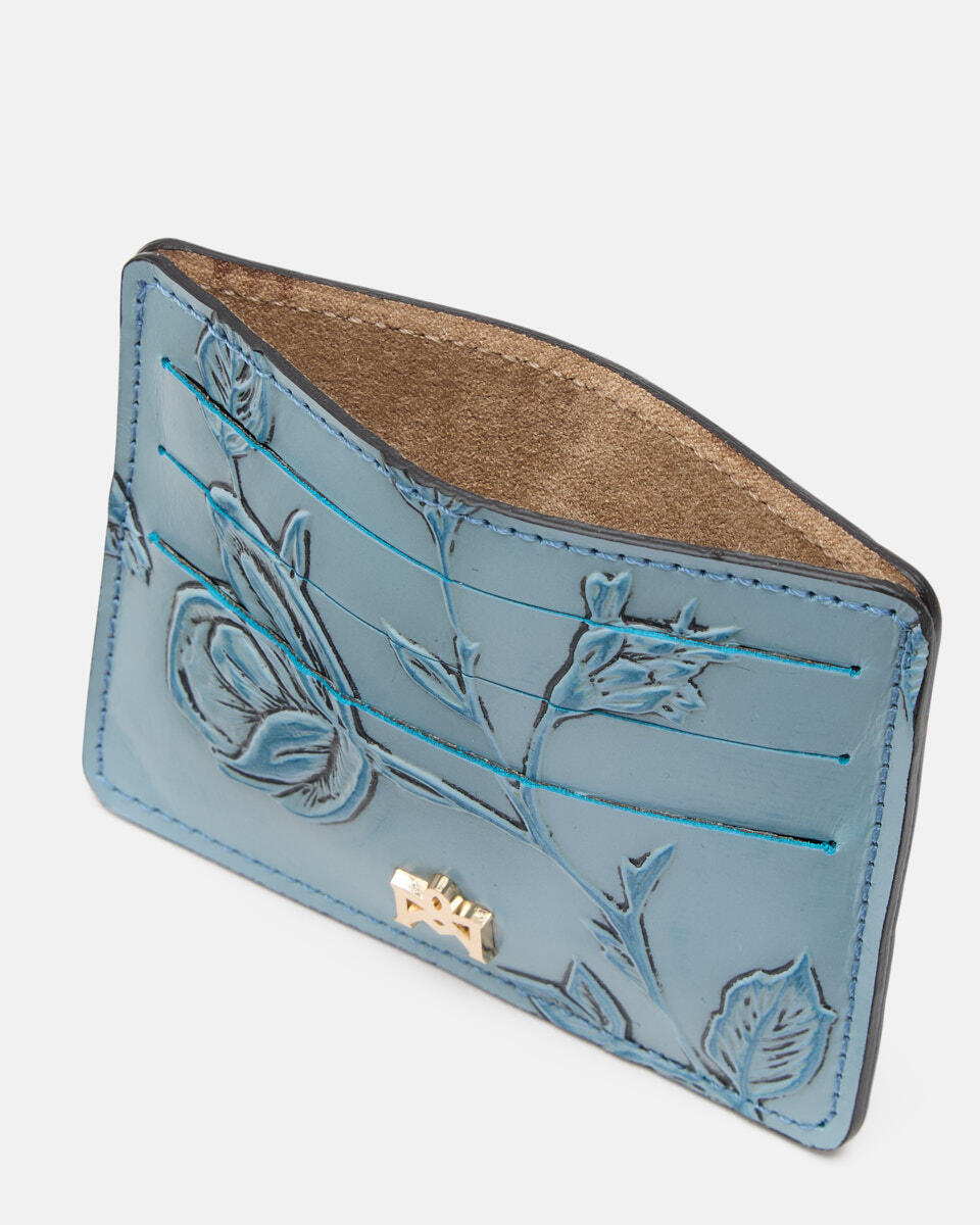 Card holder Light blue  - Women's Wallets - Women's Wallets - Wallets - Cuoieria Fiorentina