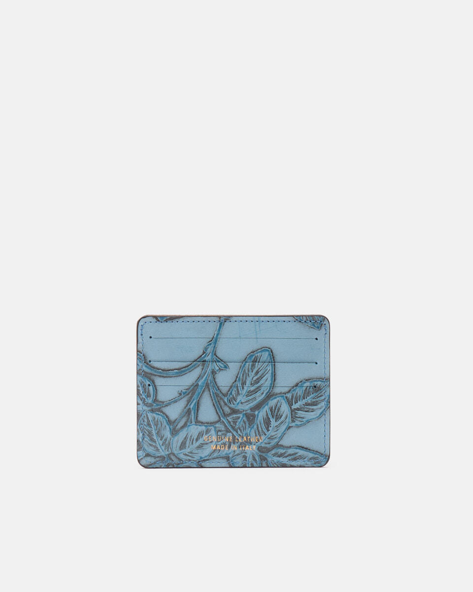 Card holder Light blue  - Women's Wallets - Women's Wallets - Wallets - Cuoieria Fiorentina