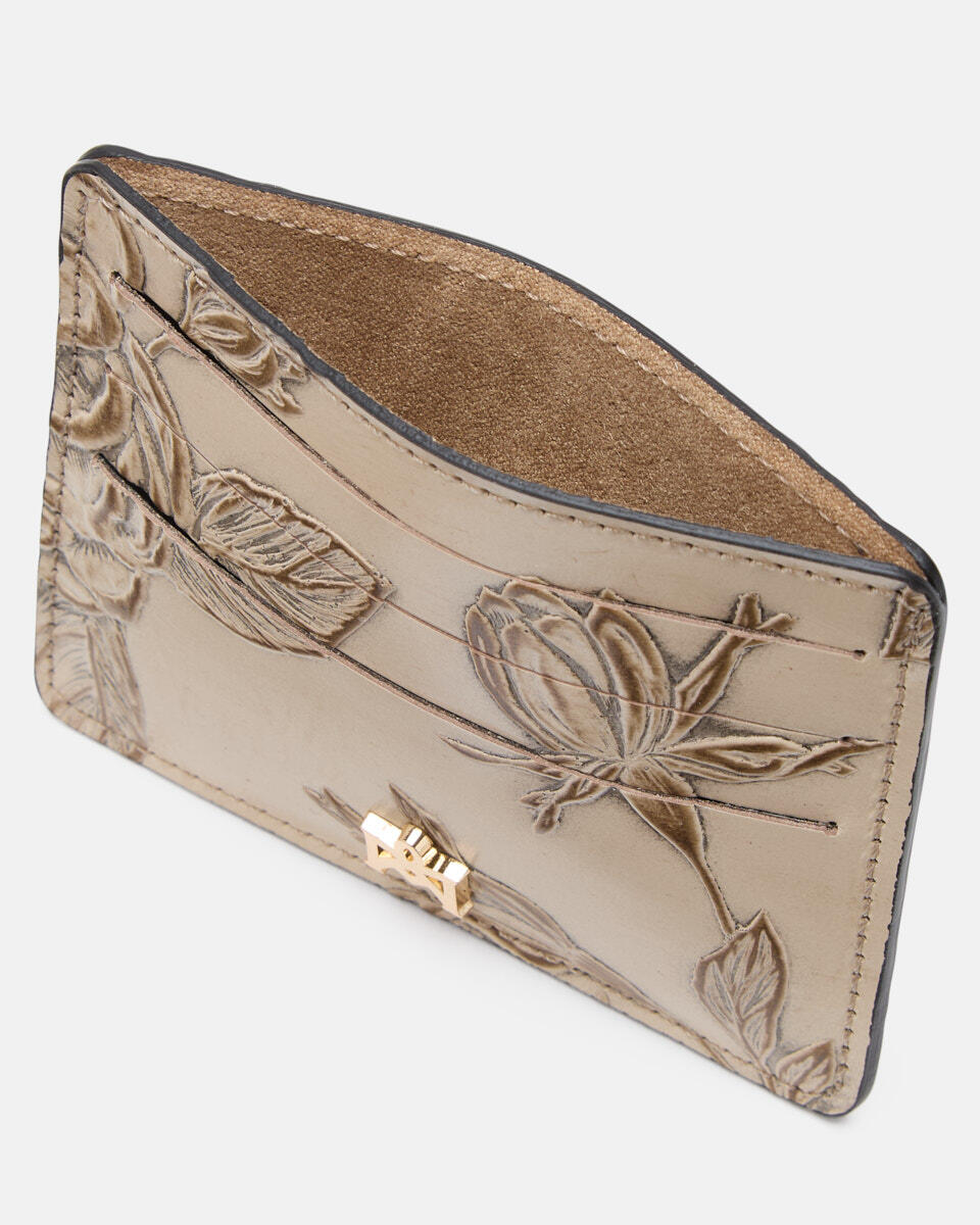 Card holder Taupe  - Women's Wallets - Women's Wallets - Wallets - Cuoieria Fiorentina