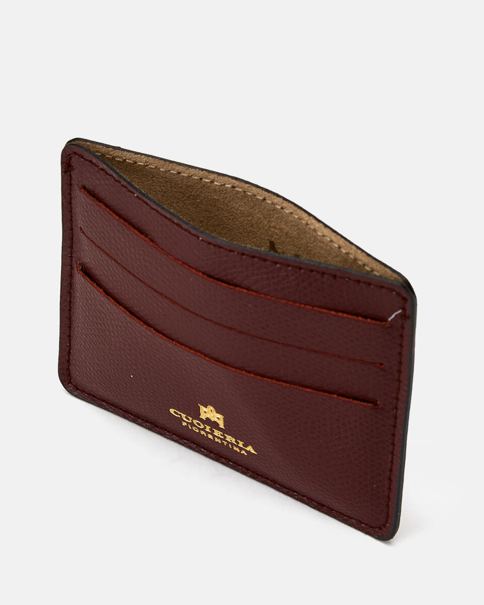 Card holder Bordeaux  - Women's Wallets - Women's Wallets - Wallets - Cuoieria Fiorentina