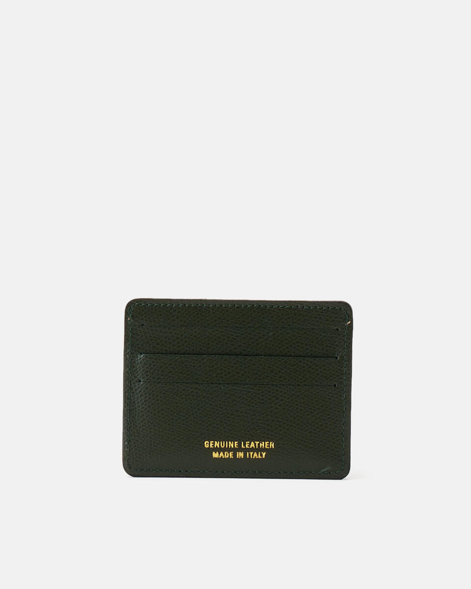 Bella porta carte di credito con apertura porta banconote Muschio  - Portafogli Donna - Portafogli Donna - Portafogli - Cuoieria Fiorentina