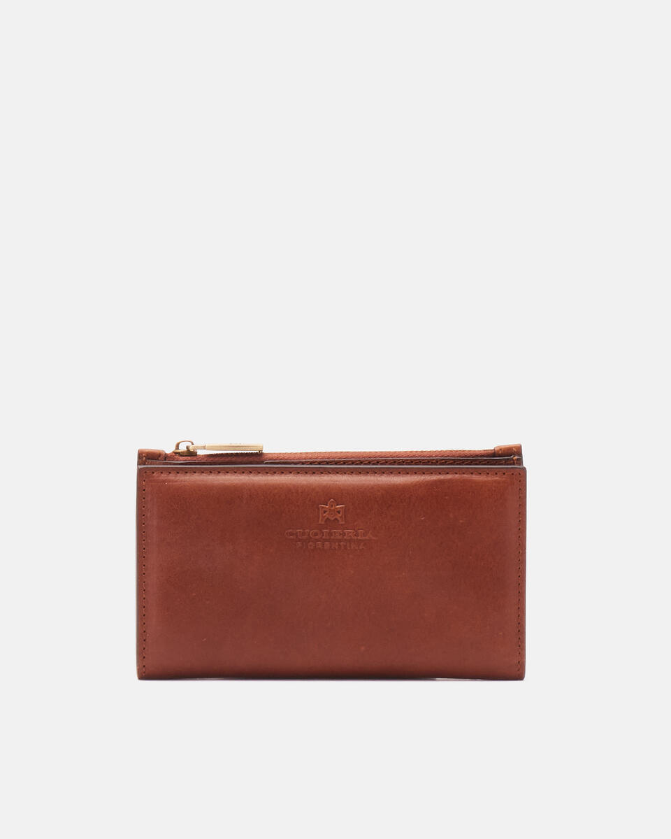 Vertical card holder Brown  - Women's Wallets - Women's Wallets - Wallets - Cuoieria Fiorentina