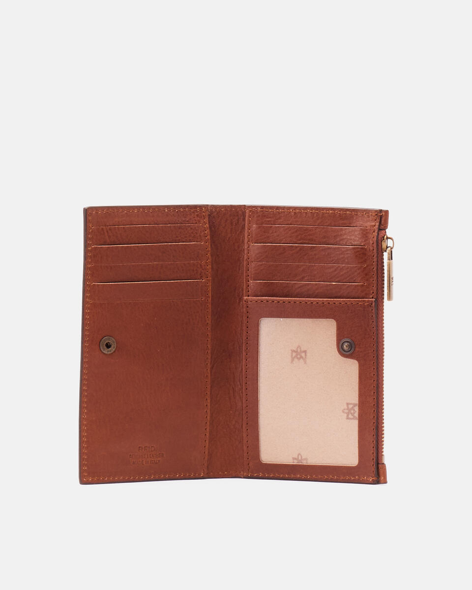 Vertical card holder Brown  - Women's Wallets - Women's Wallets - Wallets - Cuoieria Fiorentina