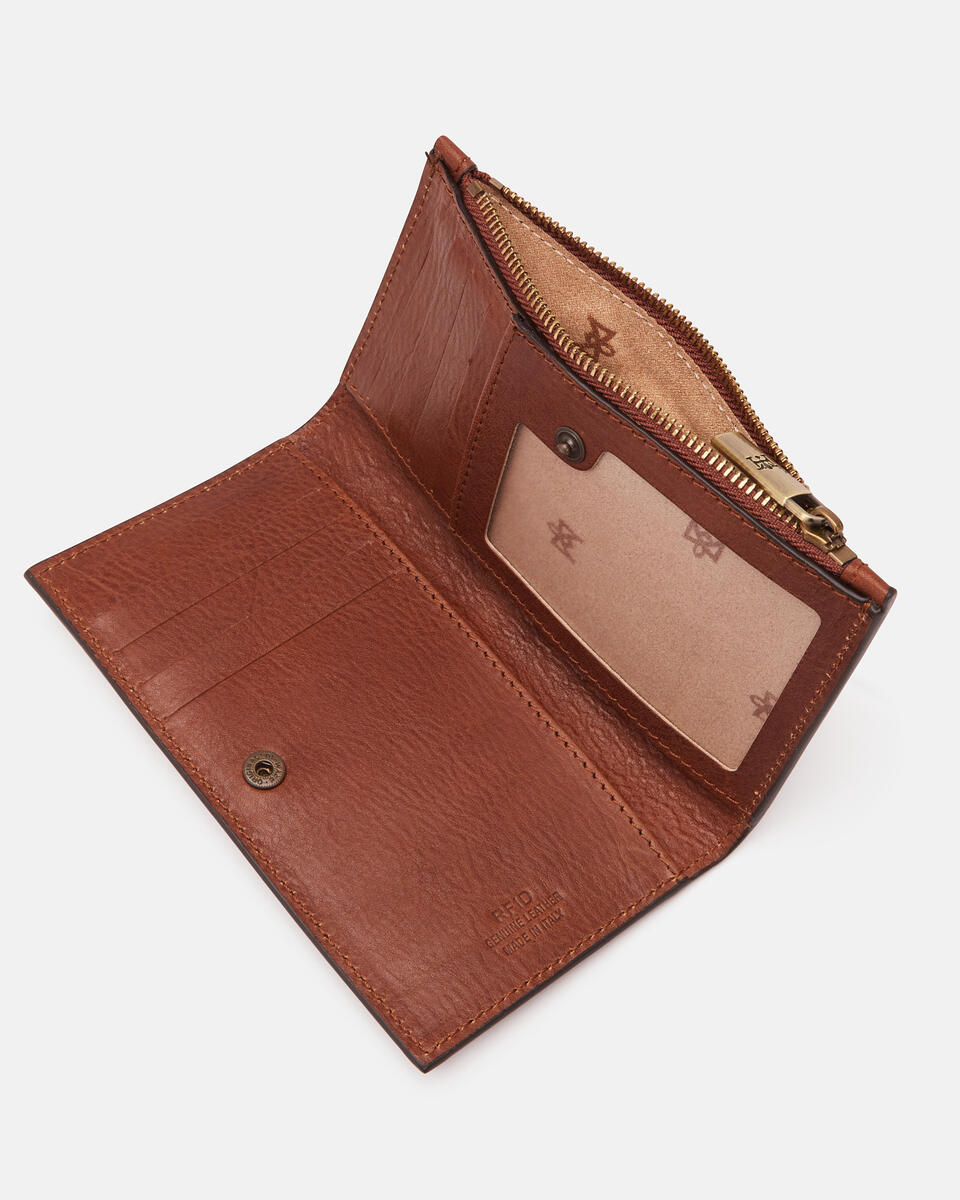 Vertical card holder Brown  - Women's Wallets - Women's Wallets - Wallets - Cuoieria Fiorentina