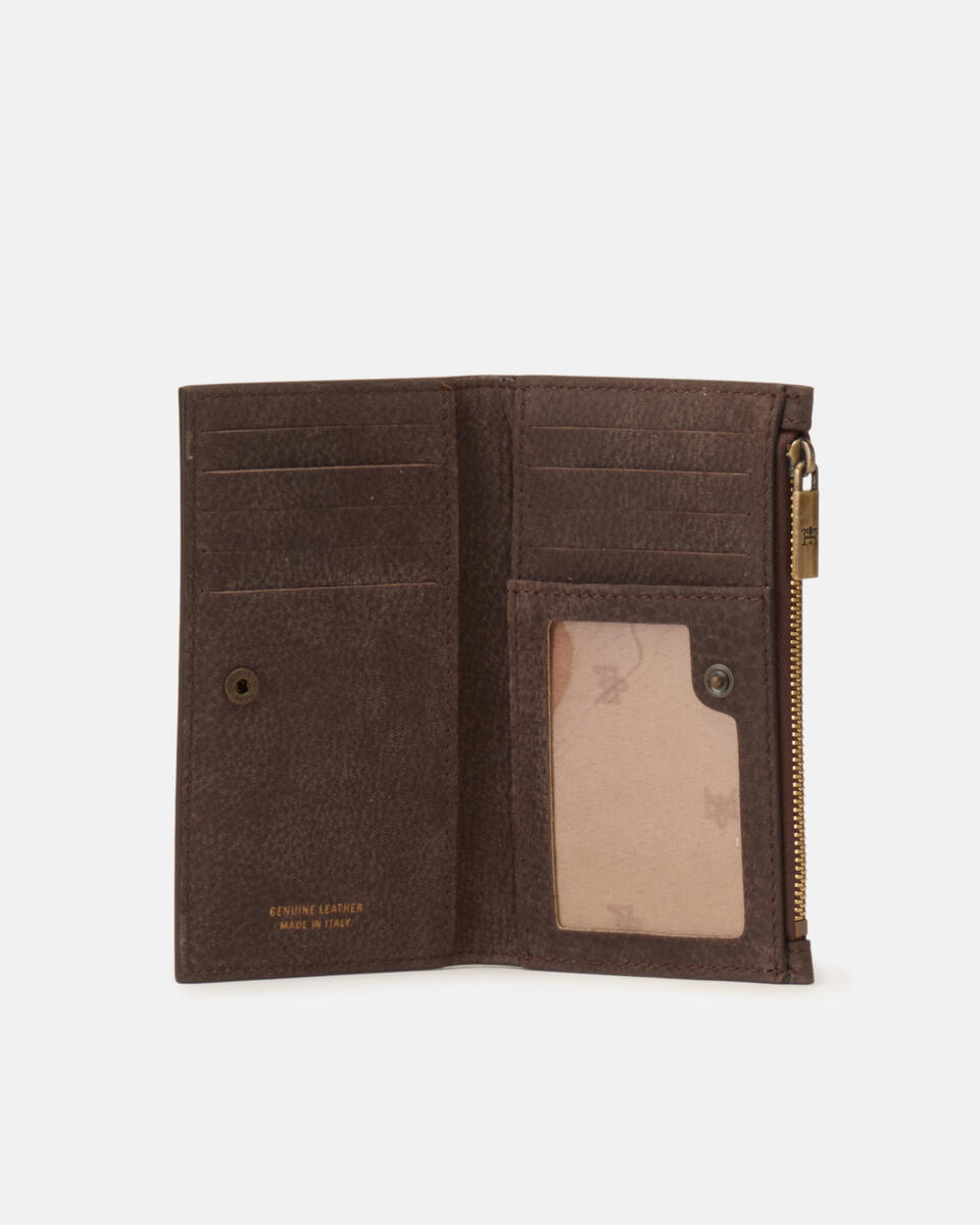 Vertical card holder Chocolate  - Women's Wallets - Women's Wallets - Wallets - Cuoieria Fiorentina