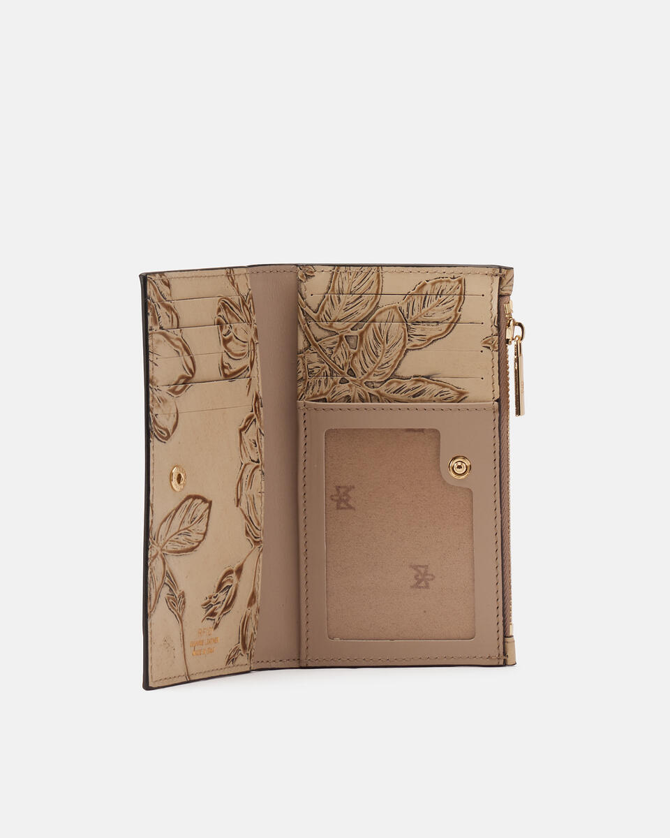Vertical card holder Taupe  - Women's Wallets - Women's Wallets - Wallets - Cuoieria Fiorentina