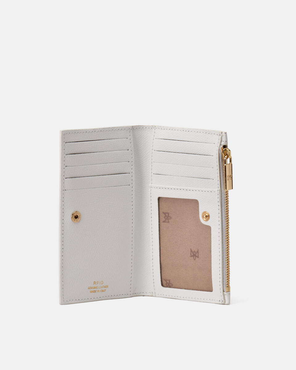 Vertical card holder White  - Women's Wallets - Women's Wallets - Wallets - Cuoieria Fiorentina