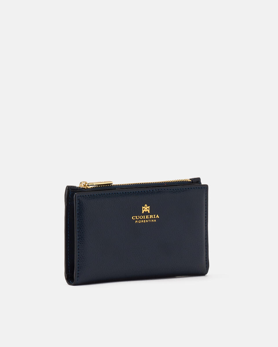 Alice Portacarte di creditocon portamonete Navy  - Portafogli Donna - Portafogli Donna - Portafogli - Cuoieria Fiorentina