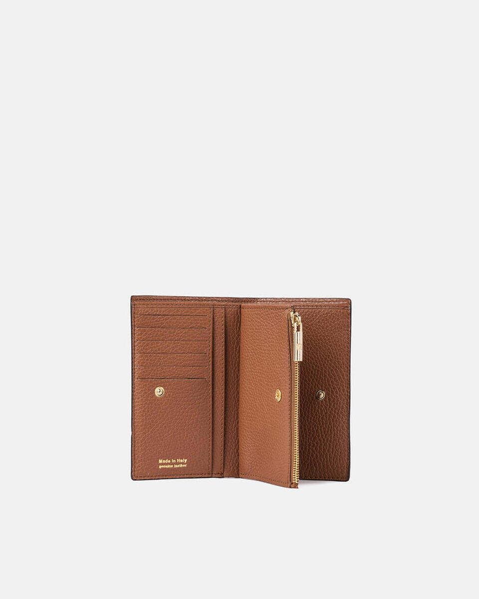 Velvet Portafoglio verticale Caramel  - Portafogli Donna - Portafogli Donna - Portafogli - Cuoieria Fiorentina