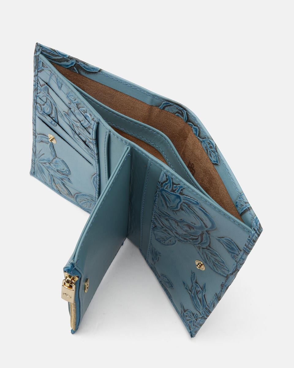 Vertical wallet Light blue  - Women's Wallets - Women's Wallets - Wallets - Cuoieria Fiorentina