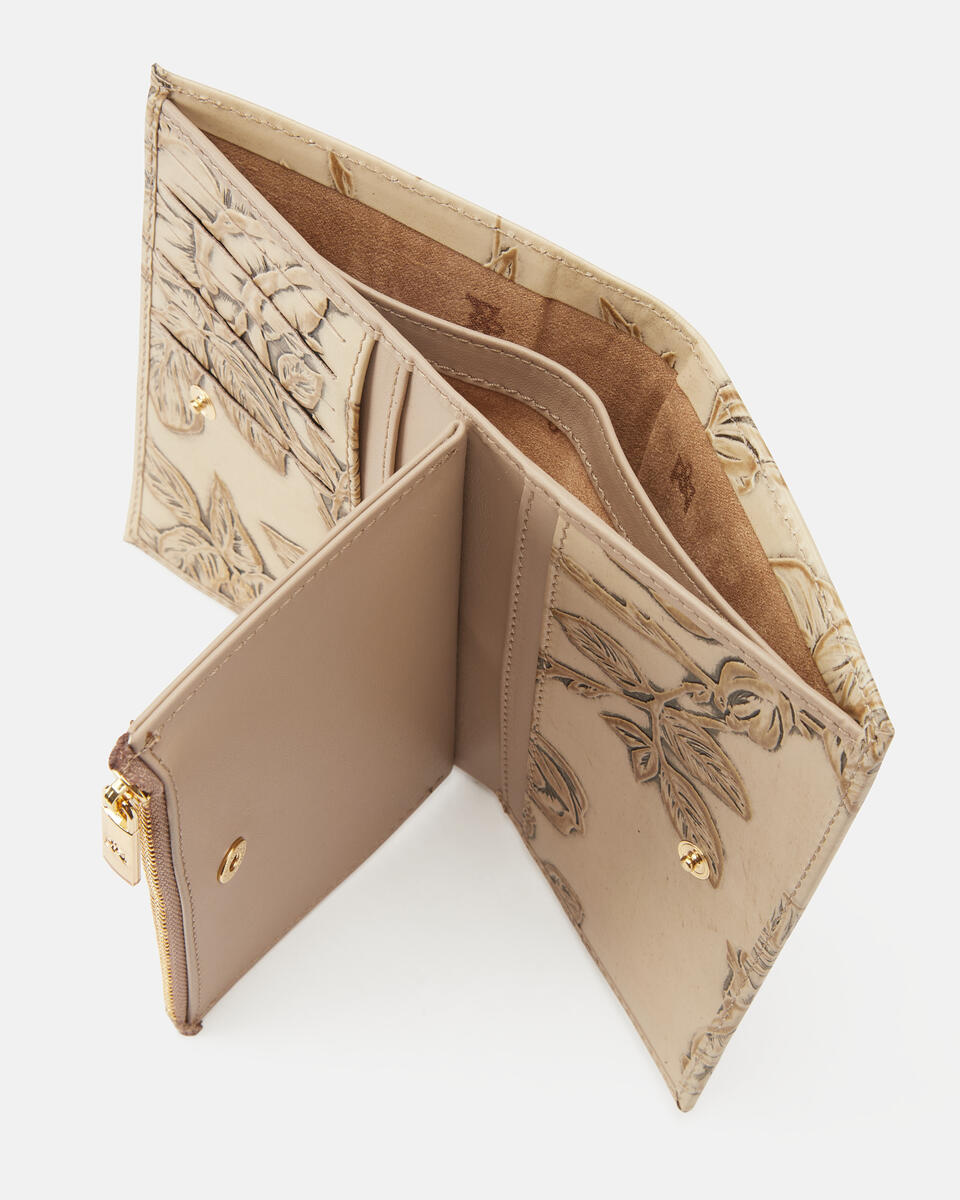 Vertical wallet Taupe  - Women's Wallets - Women's Wallets - Wallets - Cuoieria Fiorentina