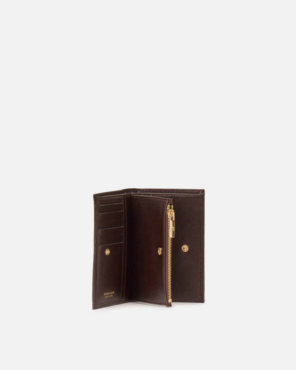 Vertical wallet Dark brown  - Women's Wallets - Wallets - Cuoieria Fiorentina