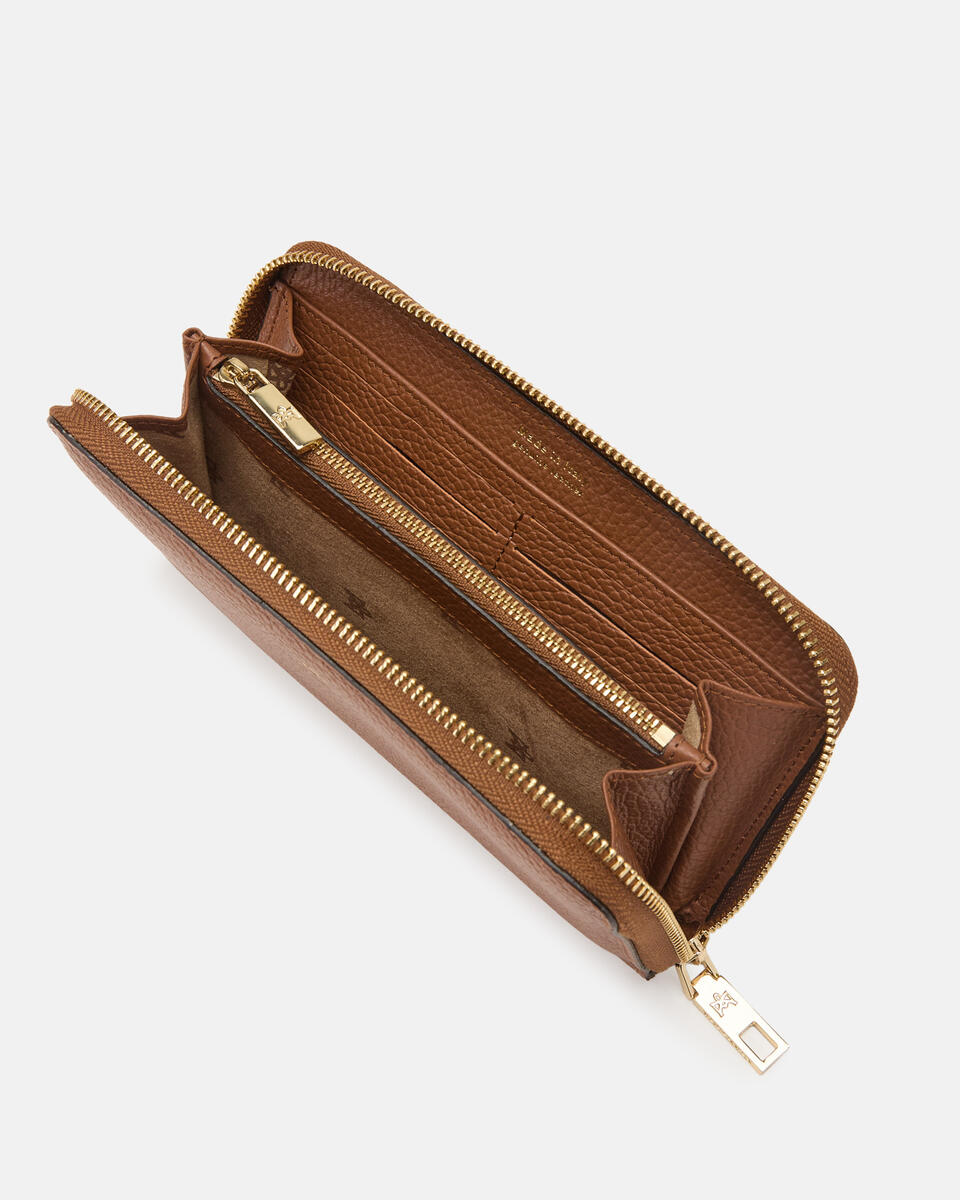 Zip around wallet Caramel  - Women's Wallets - Women's Wallets - Wallets - Cuoieria Fiorentina